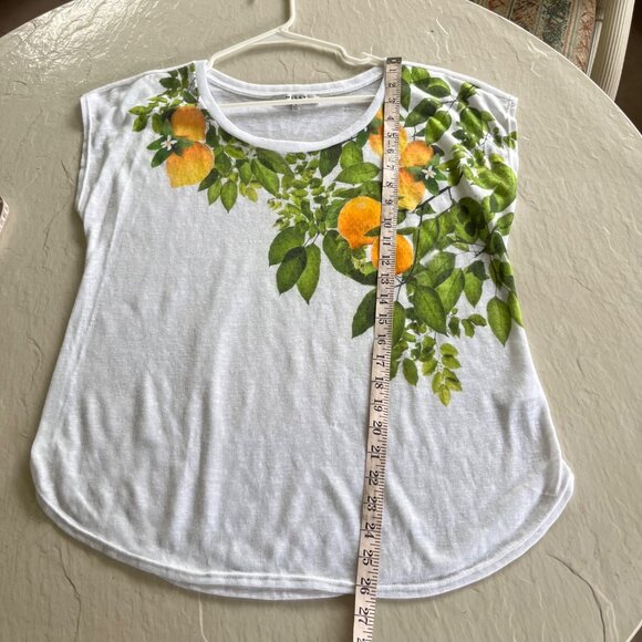 MILLY for Design Nation Limone de Capri Sequin Lemon T Shirt Size L - Picture 7 of 8